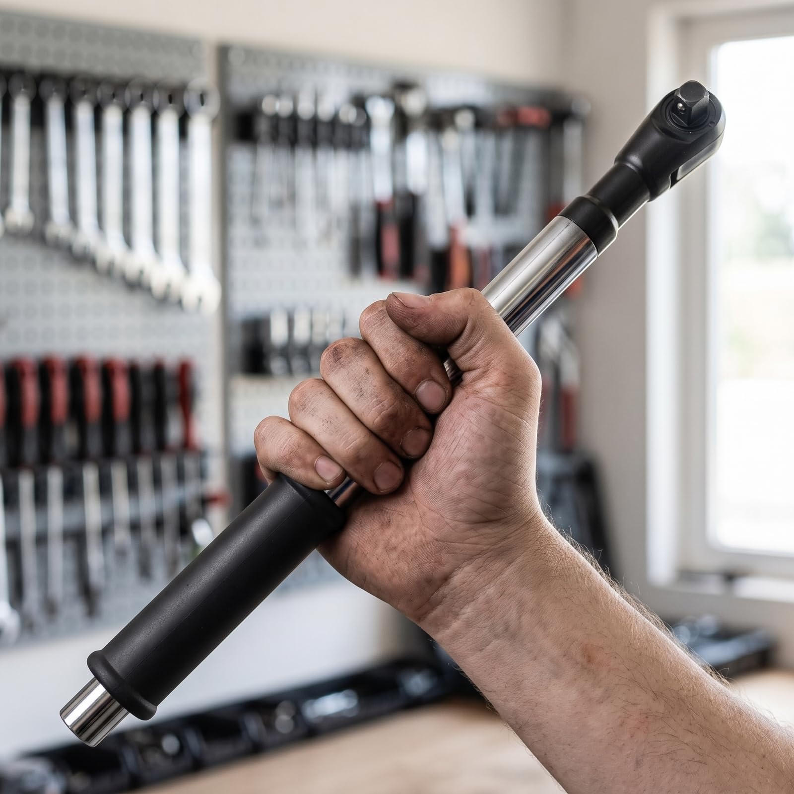 Chiave con Attacco da 1/2 in Al Cromo Van Chiave a c Antiscivolo Utensile per Garage
