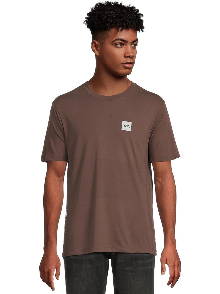 Brown RVCA 2X Short Sleeve Tee