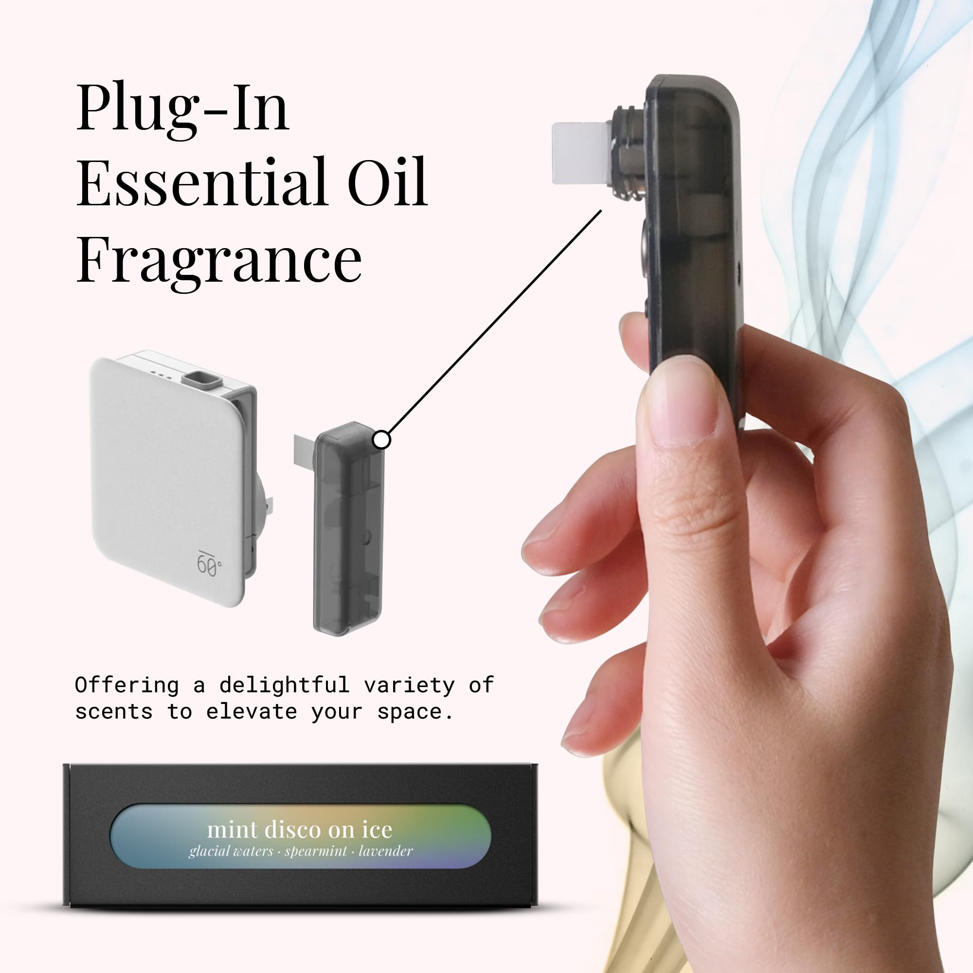 Below 60 Mint Disco on Ice | Natural Scent Oil Refill | Essential Oils for Diffusers | Uplifting Bathrooms Aroma