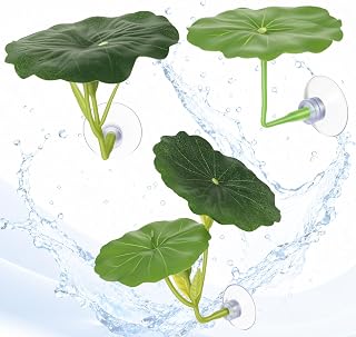 3Pcs Betta Fish Leaf Hammock, Betta Fish Practical Resting Spot | Betta Suction Cup Tank Decor Hammock Plant Leaf Pad Fish Breeding Resting Bed for Fish Aquarium Decoration Ornament (Style3)
