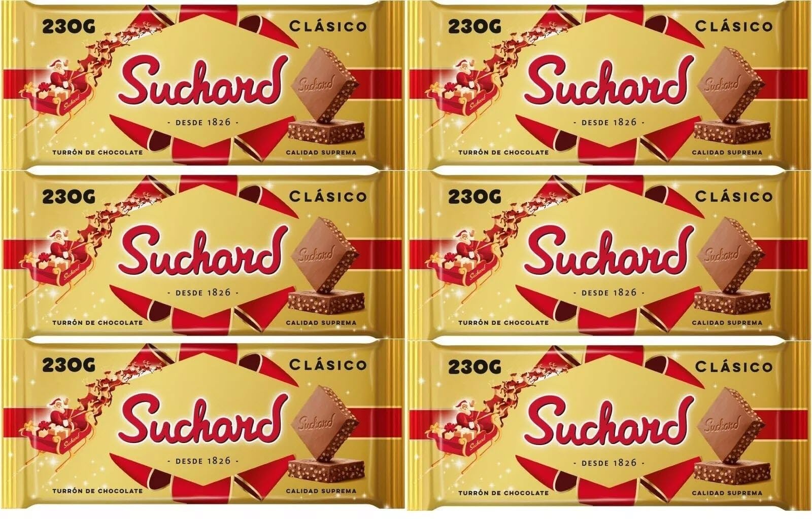 Suchard Turron Chocolate 260g Pack of 6