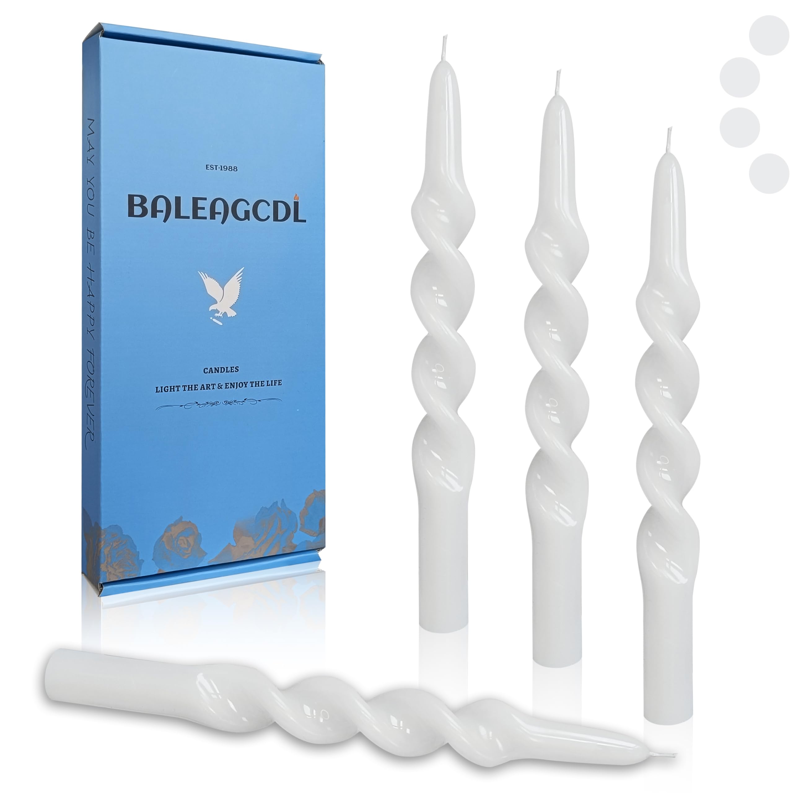 Bougies en spirale pour mariage et décoration de table chaleureuse - 8