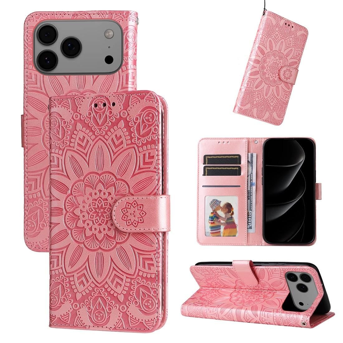 Housse iPhone 16 Pro Max rose avec support pour visionnage vidéo - 6