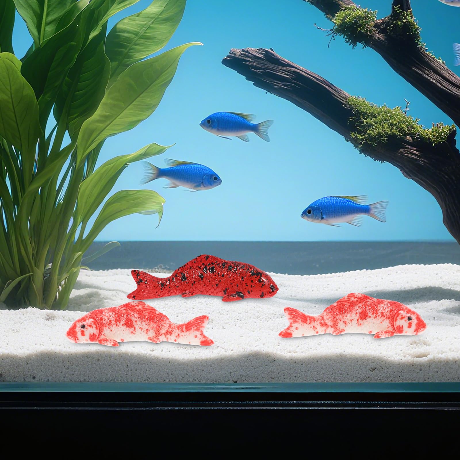 SHINEOFI 5 Piezas de Figuras de Peces Simulados para Decoración de Acuarios, Hechas de Resina, Ideales para Peceras y Terrarios en Casa U Oficina