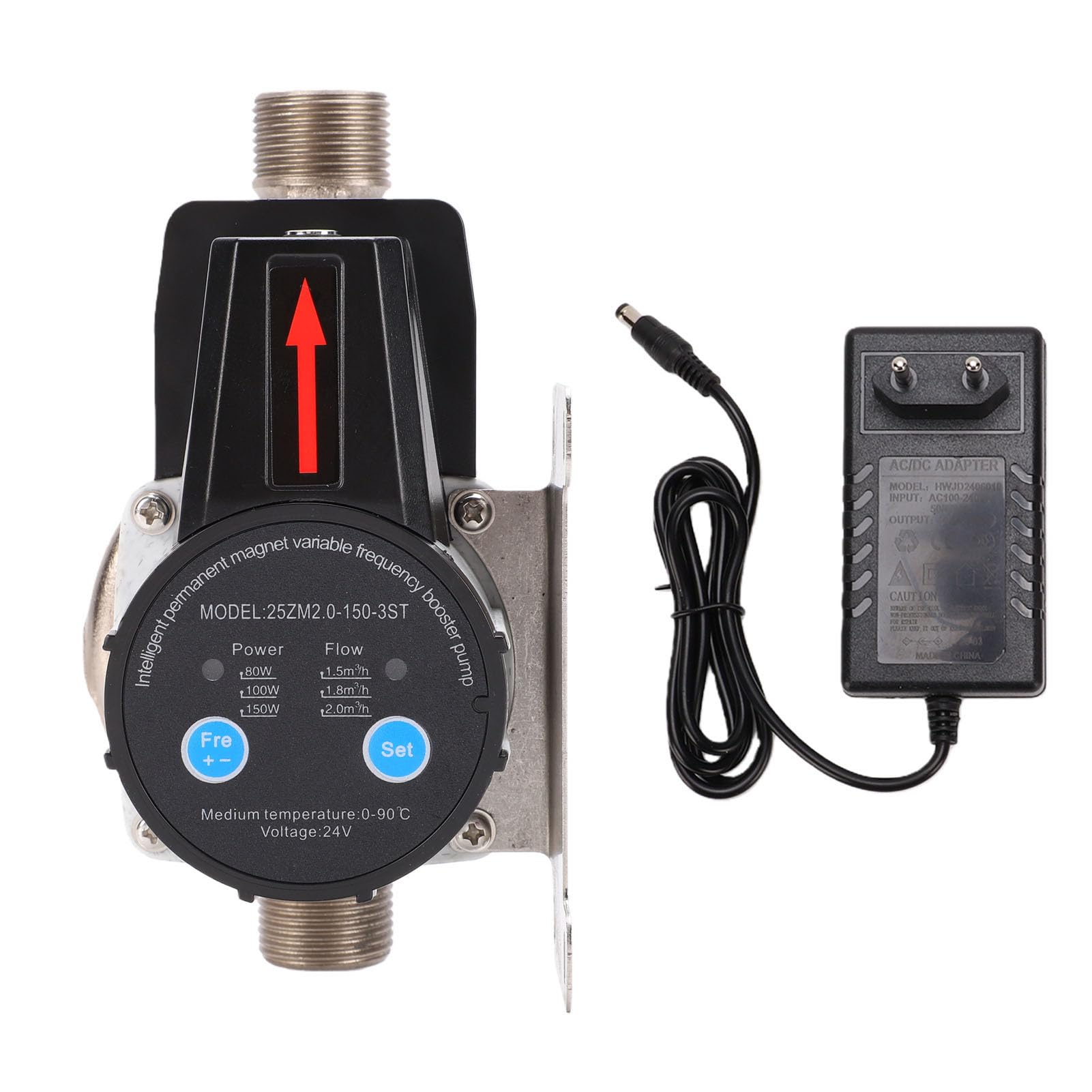 FTVOGUE Pompa Booster Pressione Acqua 150 W, Pompa Doccia Silenziosa | Corpo in Ghisa e Acciaio Inossidabile, Bassa rumorosità 40 DB, Spegnimento Automatico Intelligente, per Irrigazione