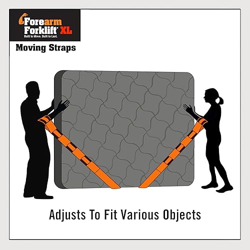 Miniatura 2 de Forearm Forklift Arnés de hombro XL, juego de herramientas de elevación de muebles resistentes con correa de elevación extendida, correas móviles