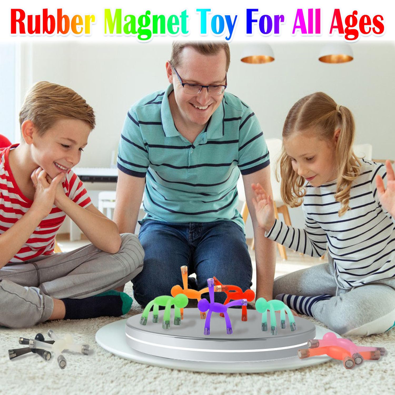Lot De 5 Figurines Magnétiques Transparentes Pour Enfants 3-12 Ans – Jouets Antistress Créatifs, Parfaits Pour Voyages Et Cadeaux