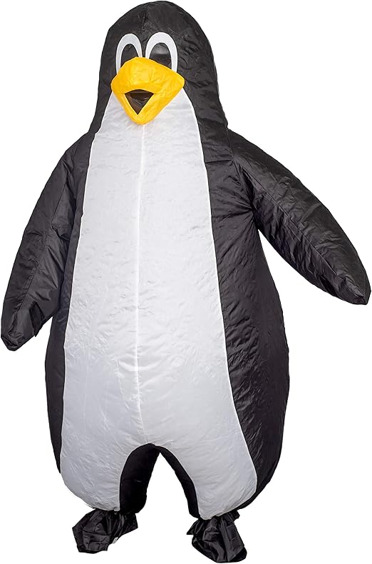 Penguin Chub Suit Inflatable Halloween Costume (Adult) Black Amazon