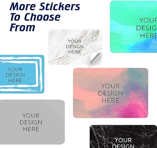 Vista 595 de DayStar Custom Signs & Design - 100 adhesivos de vinilo personalizables, con texto, imagen, diseño y logotipo; adhesivos para logotipo de embalaje