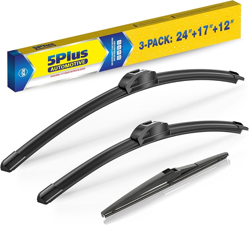 Palhetas do limpador de para-brisa 5 PLUS para Toyota RAV4 2006 a 2012 – conjunto com 3