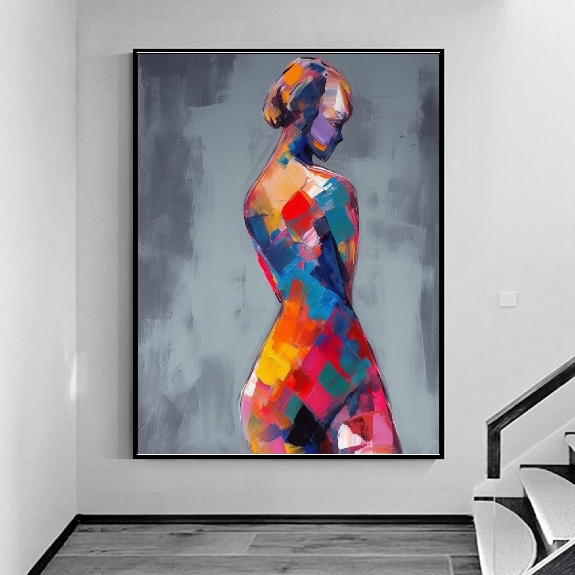 Amazon.com: Yahedoba Original oil painting sexy abstract woman