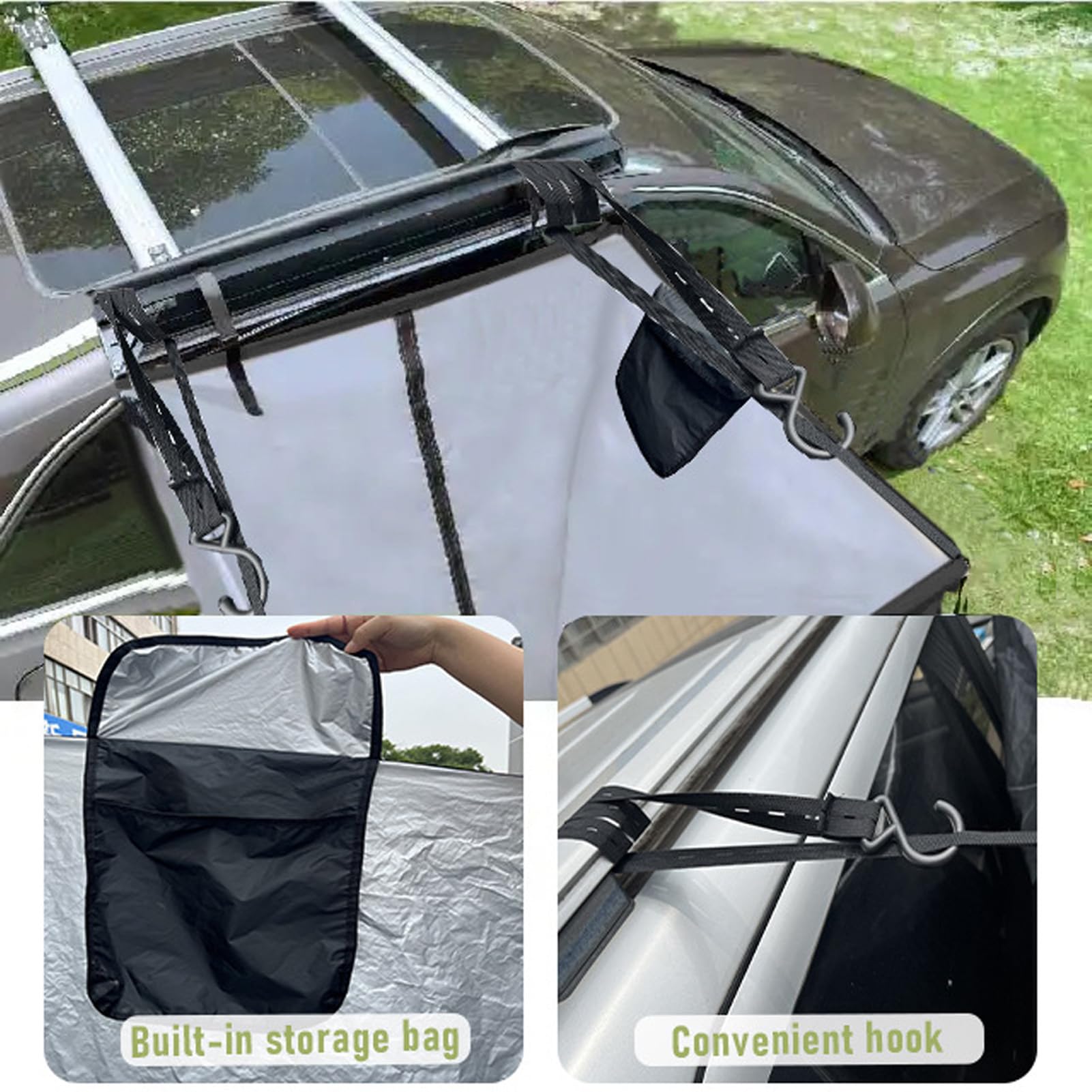 Namiot Prysznicowy 39,4 X 39,4 X 70,9 Cala, Czarny | Materiał Oxford, Bezpieczny montaż, Przestronny, a Jednocześnie Kompaktowy, łatwy w Konfiguracji, na Wycieczki Po Plaży na