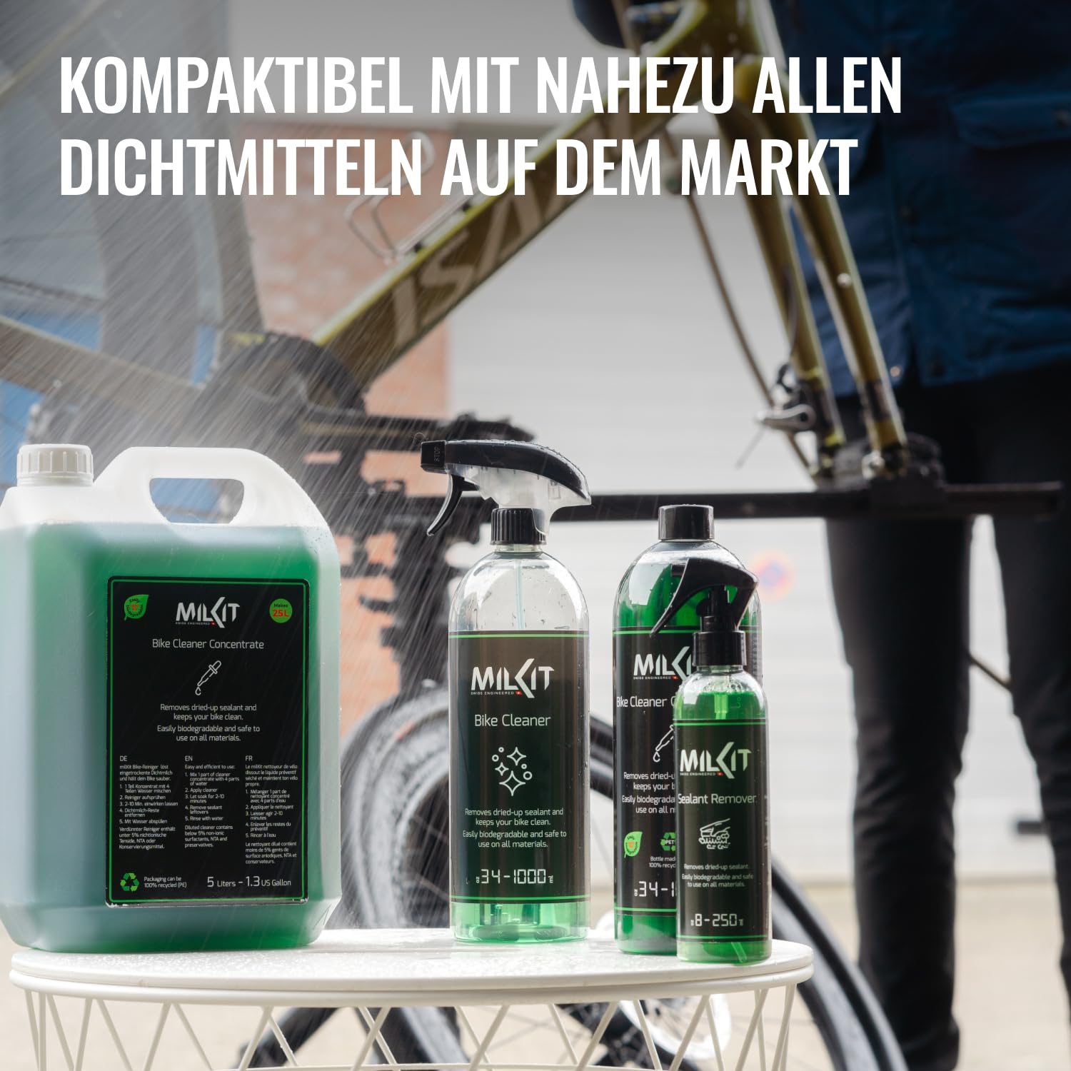 milKit Środek do usuwania mleka uszczelniającego – bezdętkowy środek uszczelniający do rowerów wyścigowych, grawitacyjnych i MTB – bezdętkowy środek do usuwania mleka