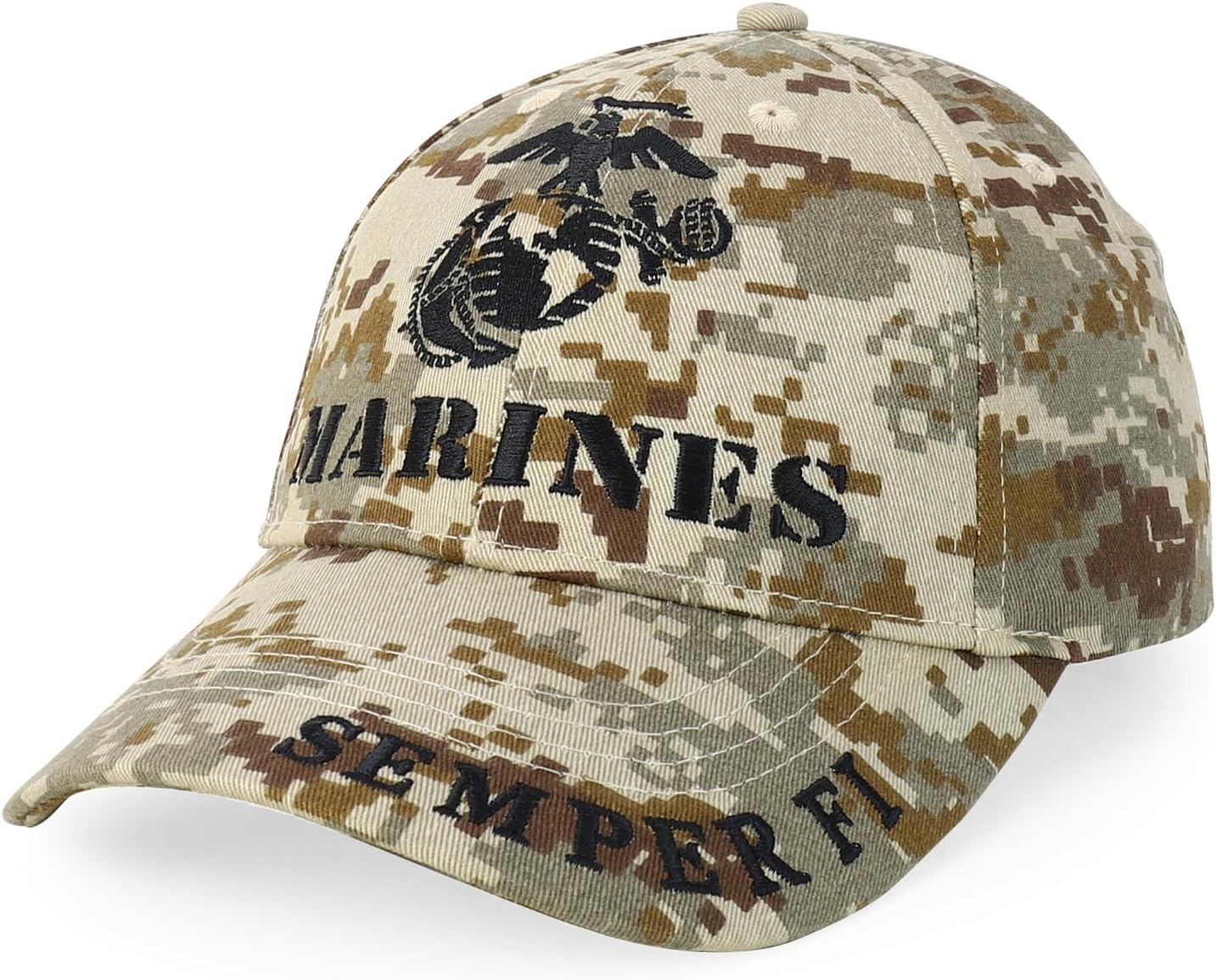 Armycrew Officially Licensed US Marine Corps Veteran Embroidered Cotton Baseball Cap