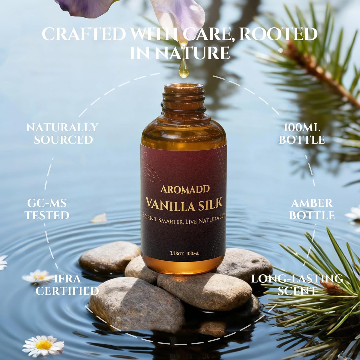 AROMADD Vanilla Silk Diffuser Oil Inspired by Luxury Hotel Scent 3.38 Fl Oz (100ml), Aroma Diffuser & Hotel Fragrance Diffuser Oil, Essential Oil Diffuser for Aromatherapy, Long-Lasting - Image 3
