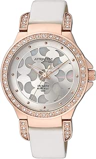 Q&Q Women's Grey Dial Leather Band Watch - DA81J101Y