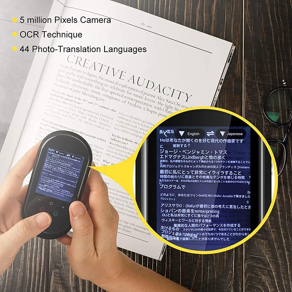 Urządzenie do tłumaczenia języka z tłumaczeniem kamery Połączenie słuchawek Bluetooth Ekran 2,4 cala 106 języków Rodzina tłumaczeń dwugłosowych Comfortable anniversary