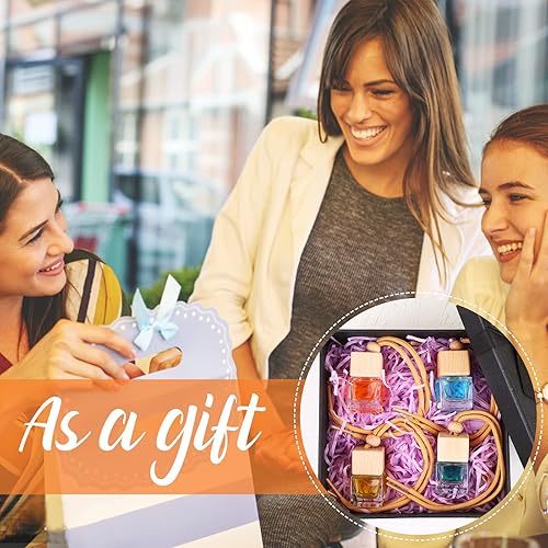 Miniatura 7 de 60 piezas de ambientador colgante para automóvil, botella difusora de vidrio vacías, botellas de perfume de vidrio, difusor de aire, botella