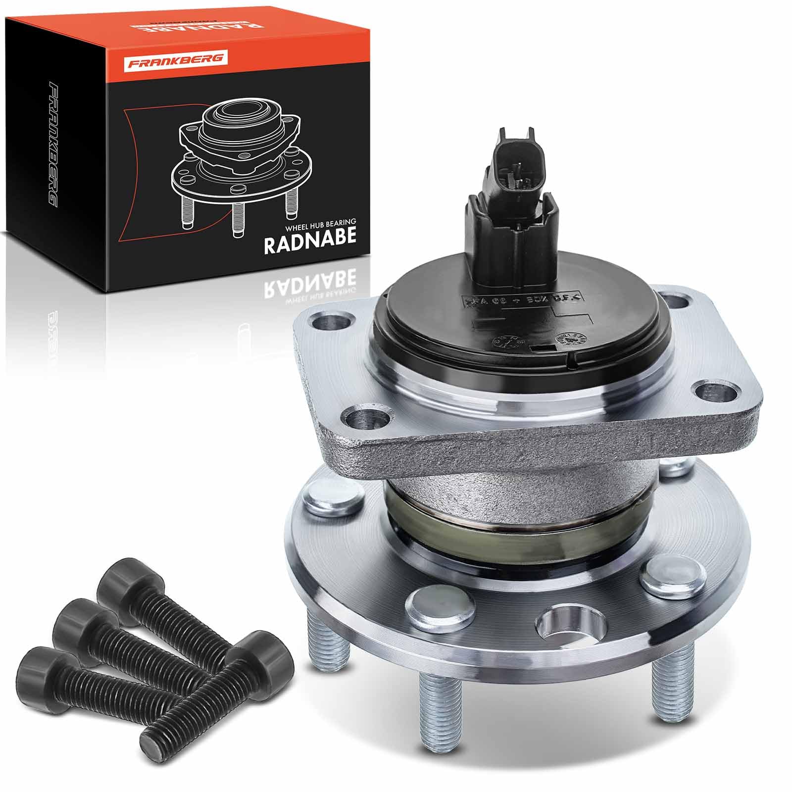 Frankberg Kit de cojinete de rueda trasera con sensor de carcasa ABS | 1115019, trasero Con sensor de carcasa Sensor de Velocidad de las Ruedas Sensor ABS Rueda con brida ⌀136