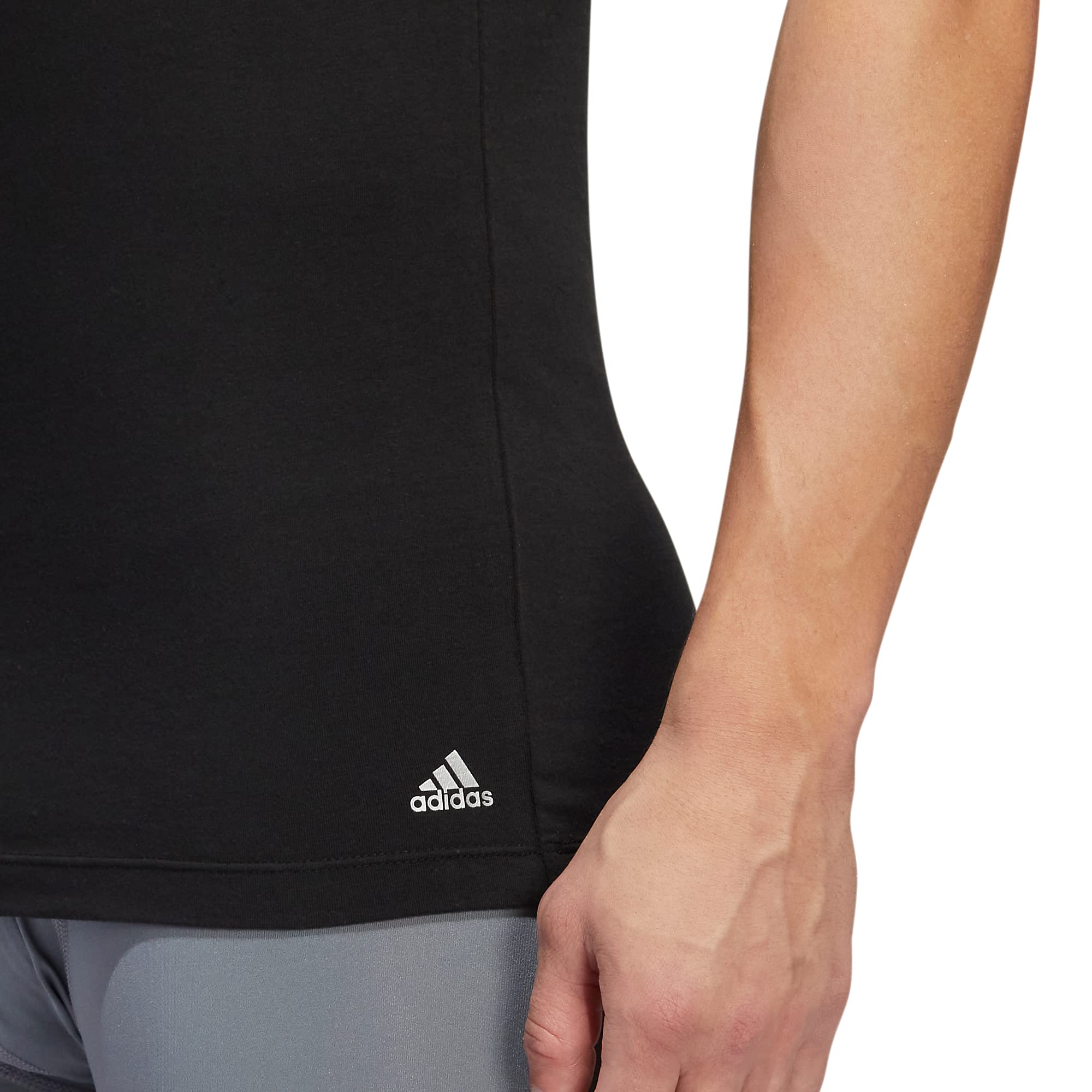 Adidas Canotta in Cotone Elasticizzato (Confezione da 2) Canotta Uomo (Pacco da 2)