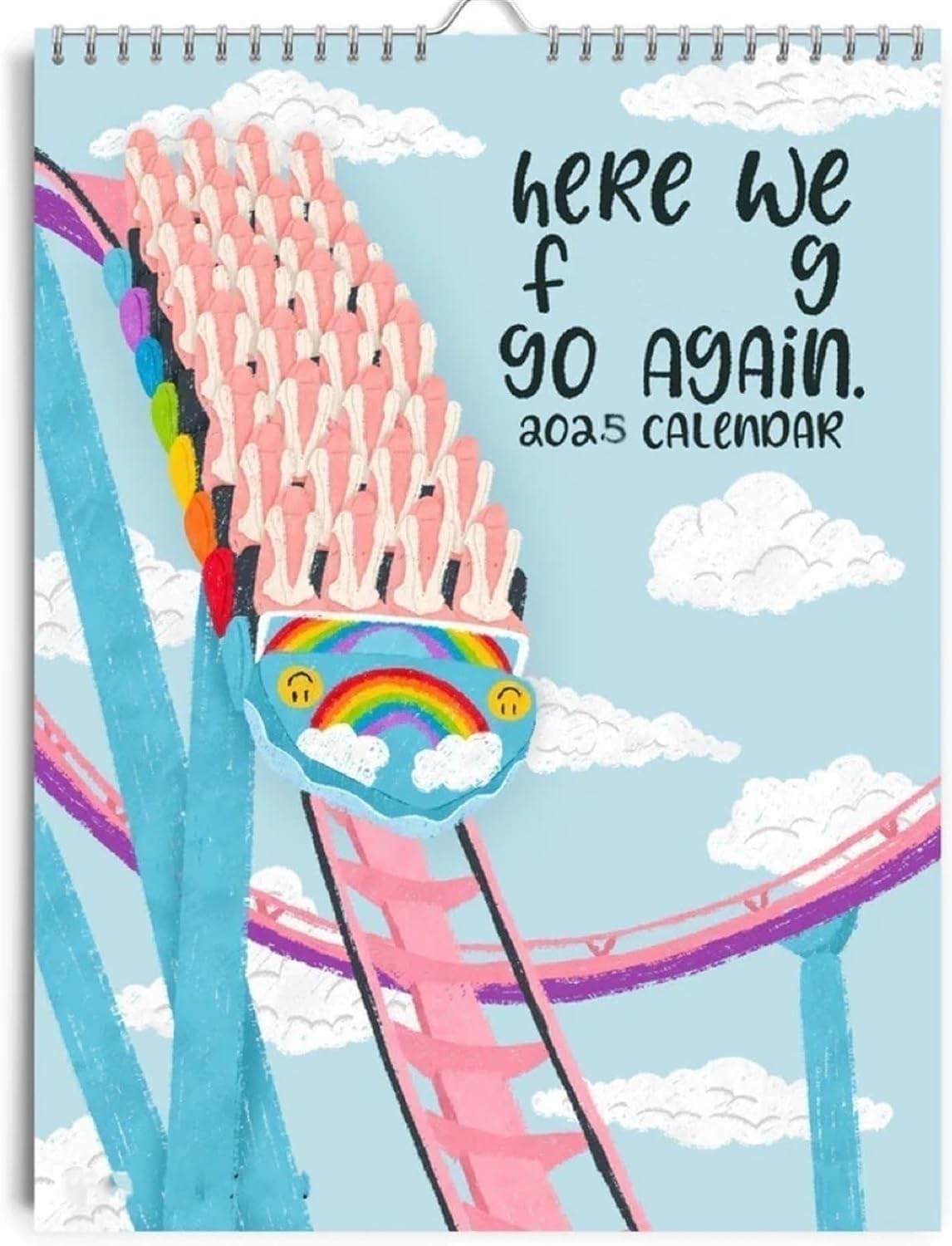 Here We Go Again 2025 Calendar, Calendar 2025 Planner, Hanging Month Hanging Calendar, Match Your Witty Personality, Novelty Planning Wall Calendar Note Pads for Home Office