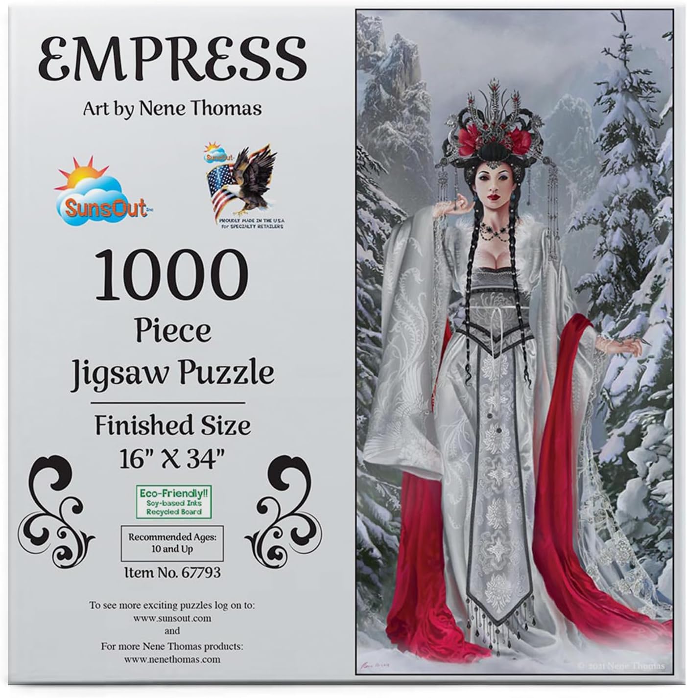 SUNSOUT INC - Empress - 1000 pc Jigsaw Puzzle by Artist: Nene Thomas - Finished Size 16" x 34" - MPN# 67793
