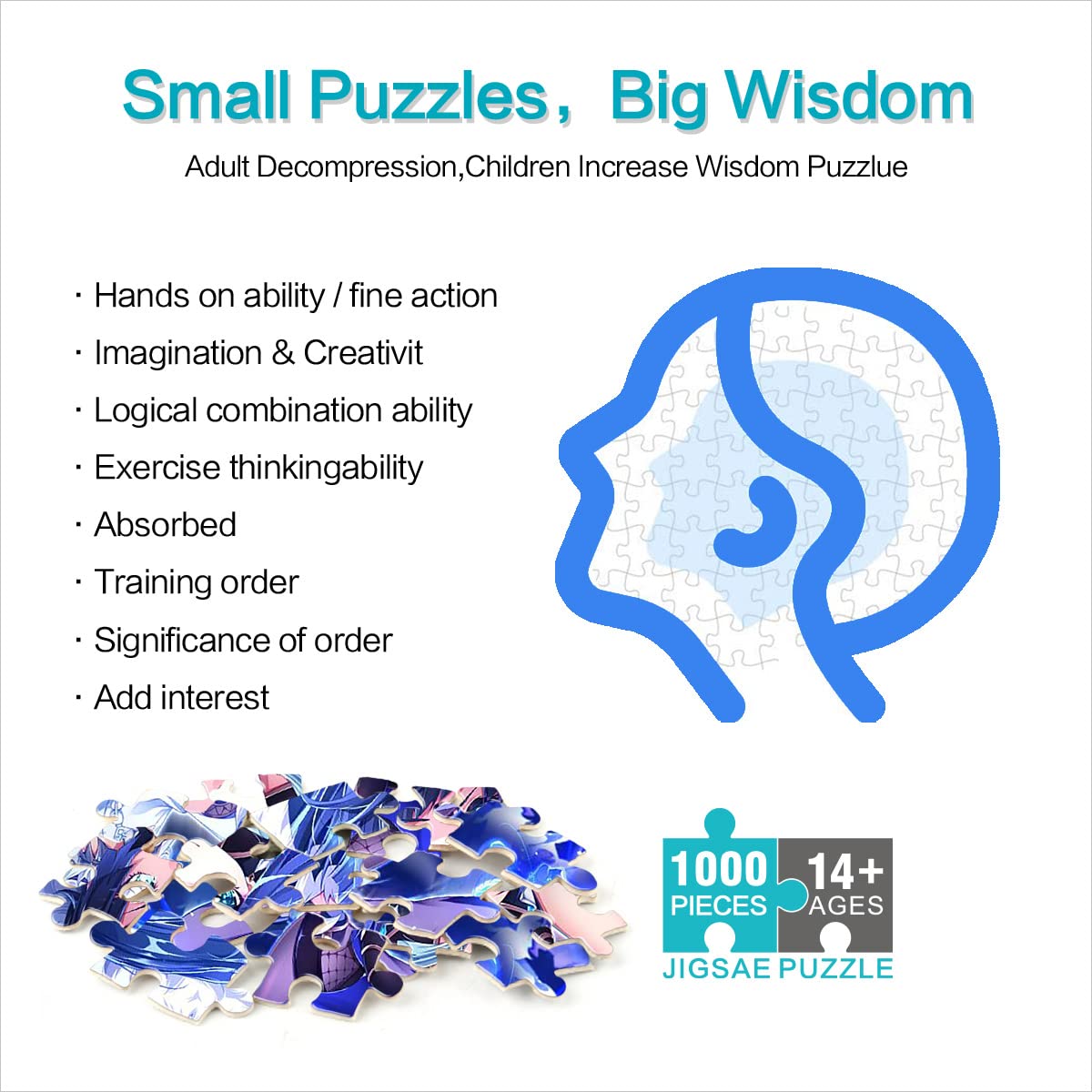 1000 Teile Puzzle Genshin Impact Yelan – Kreispuzzle, 67,5 X 67,5 Cm, Für Erwachsene & Kinder