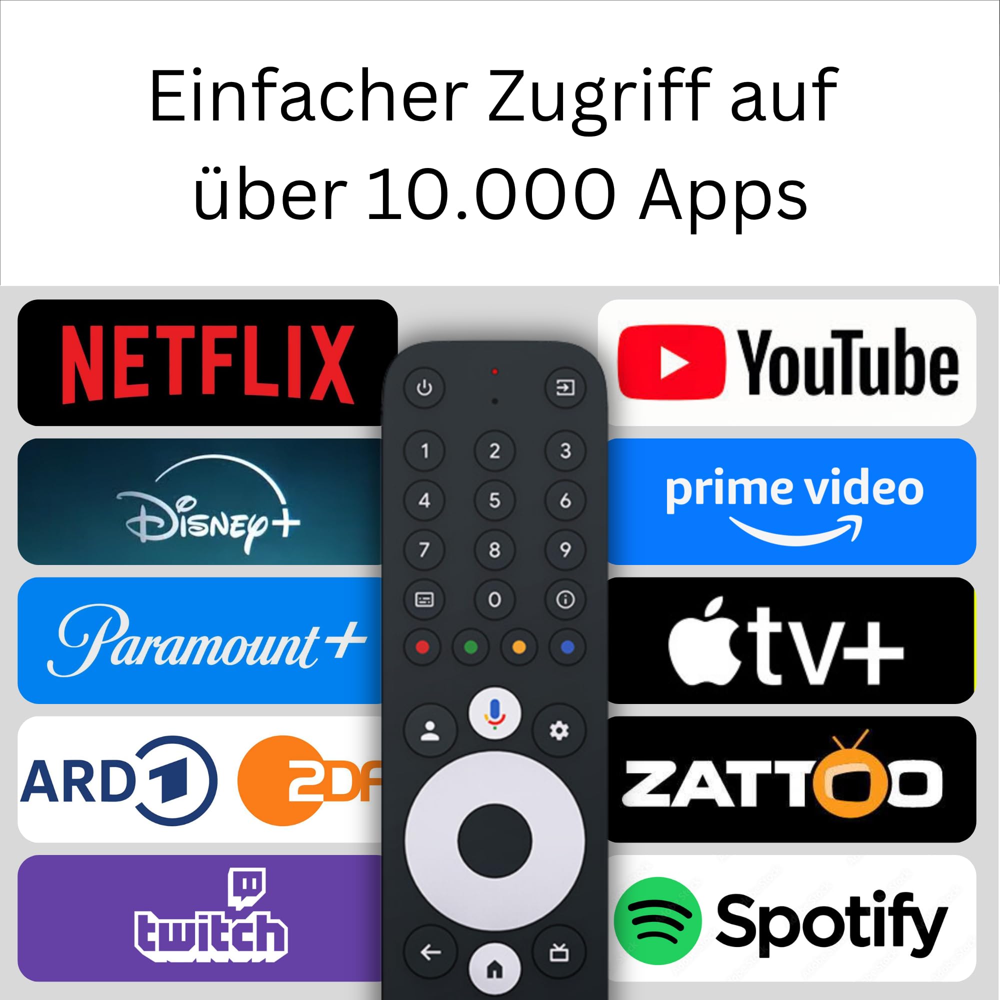 GX1 4K Streaming Box - Google TV 14 [4GB RAM, 32GB Speicher] Smart TV Mediaplayer, Unterstützt Netflix & Prime in 4K, AI-Upscaling, HDR10+, WiFi 6, LAN