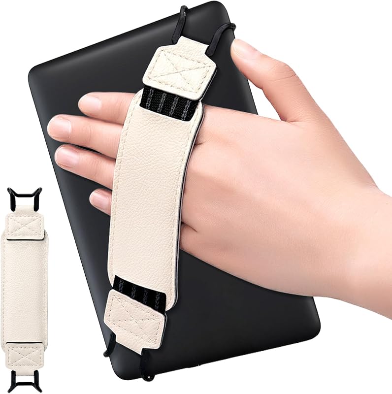 MOROCK Soft Hand Strap for 6/6.8/7 Inch Amazon Kindle eReaders, High Elasticity Finger Grip Holder for Kindle Paperwhite 2012-2024, Fits Kindle 2016-2024/Kindle Colorsoft 2024/Fire 7", White