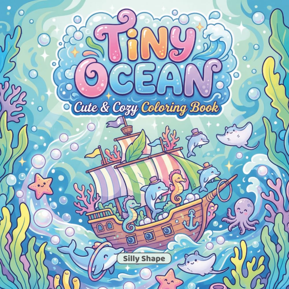 TINY OCEAN: Cute & Cozy Coloring Book (TINY COLORING BOOKS)