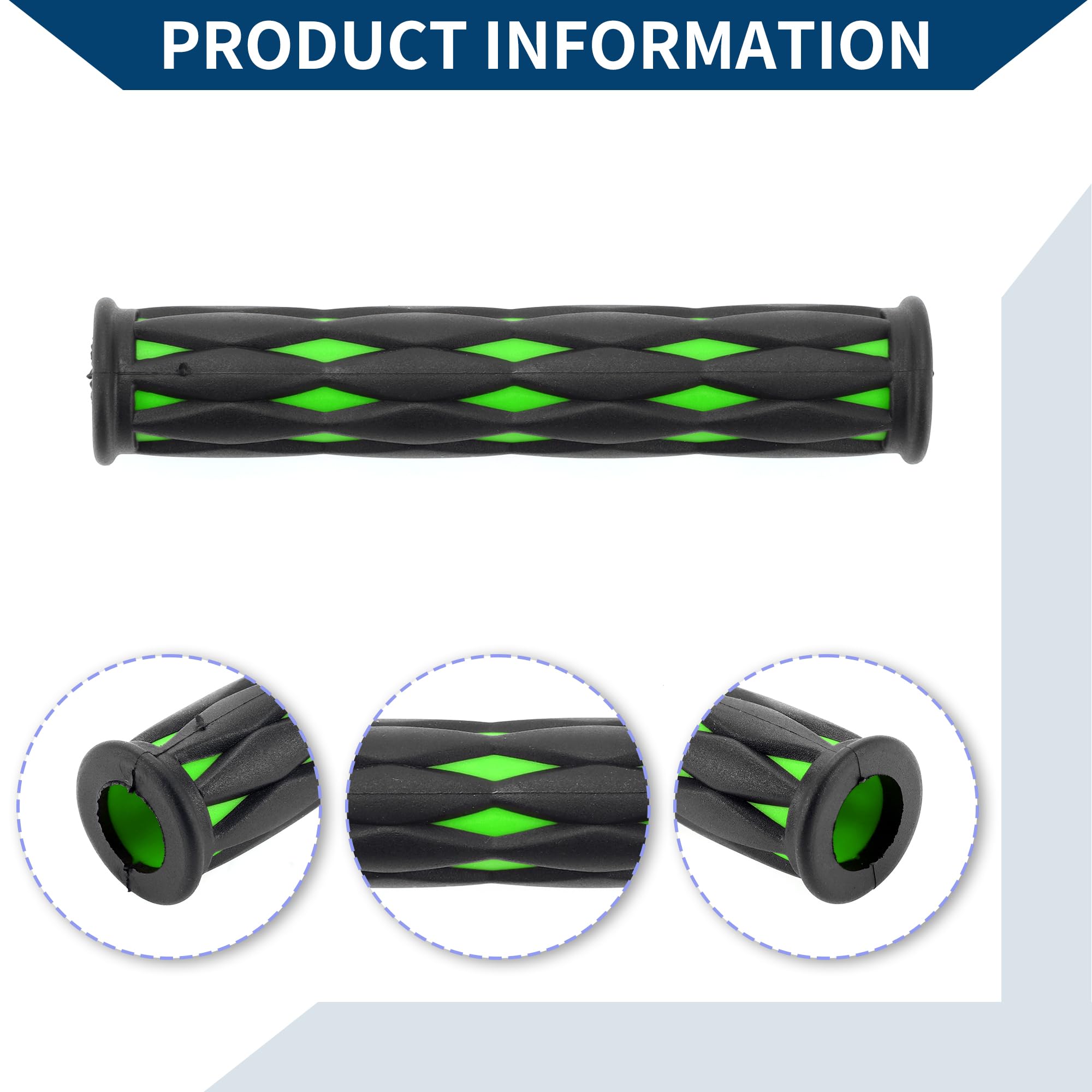 1/2" 12mm Copertura Leva Freno Universale per Moto Manopola Antiscivolo in Gomma per Moto Scooter Bicicletta Bici Nero Verde 1 Coppia