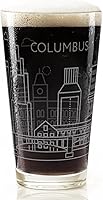Vista 61 de AMSTERDAM NETHERLANDS SKYLINE Engraved Pint Beer Glass Minimalist City Sky Line Full Wrap Engraving Great Gift Idea!