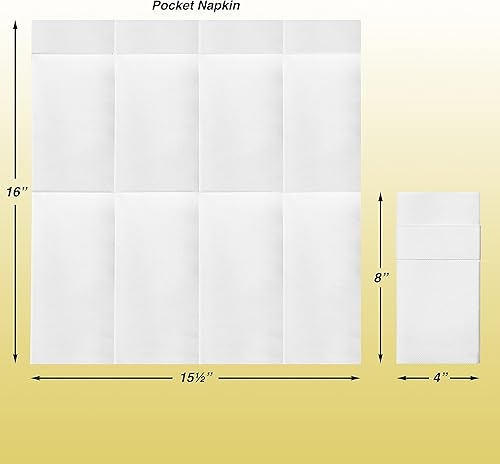 Miniatura 2 de AH AMERICAN HOMESTEAD Servilletas de papel de lino con bolsillo para cubiertos, servilletas desechables a granel de 16 x 15.5 pulgadas, elegantes