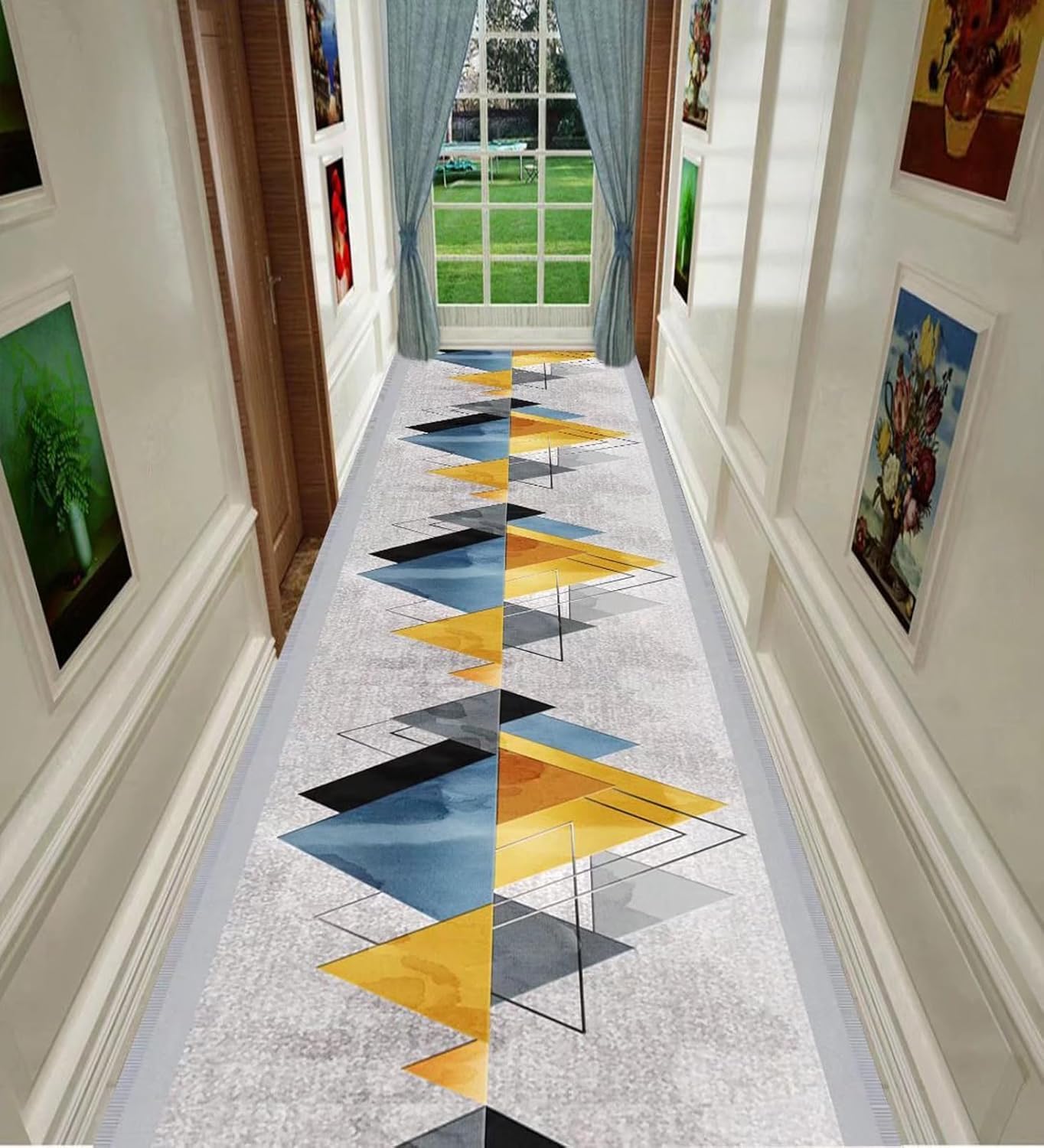 Alfombra de área grande para suelo de cocina moderna y pasillo largo de diseño acogedor