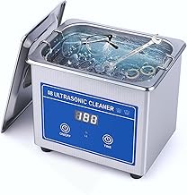 TICFOX Ultrasonic Cleaner 800ML, 42KHz 35W Ultrasonic Cleaner with Timer Stainless Steel Cleaning Machine for Glasses Jewelry Watches(With 10 Cleaning Tablets)