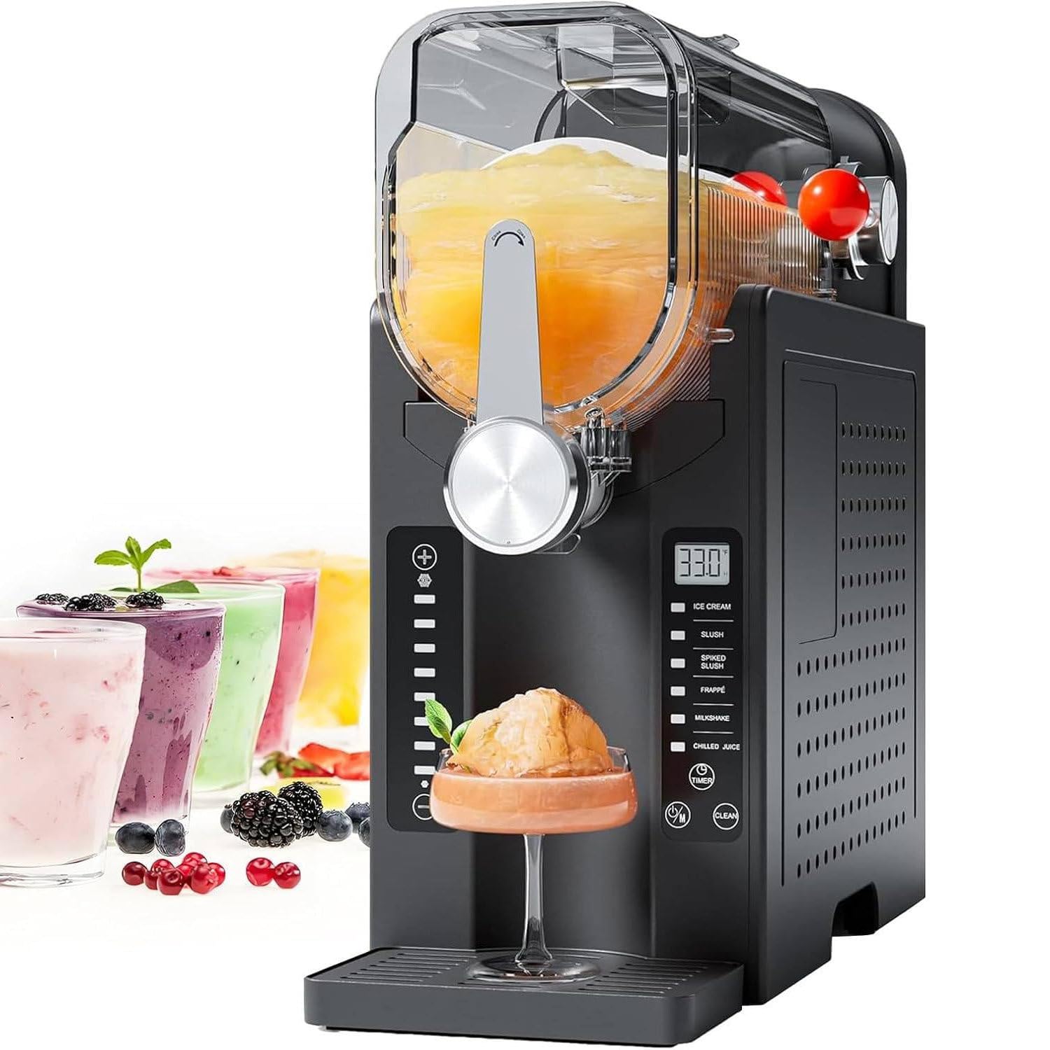 Granizadora sin Hielo, granizadora Profesional de 15 Minutos, 6 preprogramaciones | Margaritas congeladas, cócteles, frappés, Helados, Smoothies y Batidos