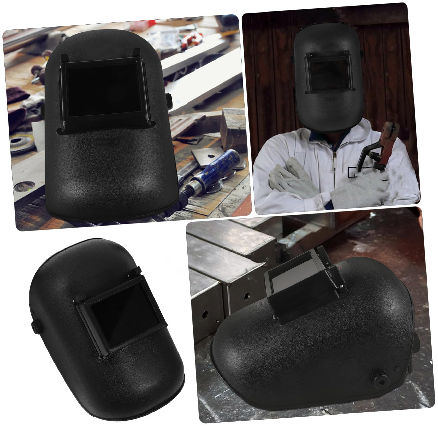 Capucha de Soldadura de Plástico Ligera y Cómoda Pantalla Ajustable para Protección Ocular en Trabajos de Soldadura