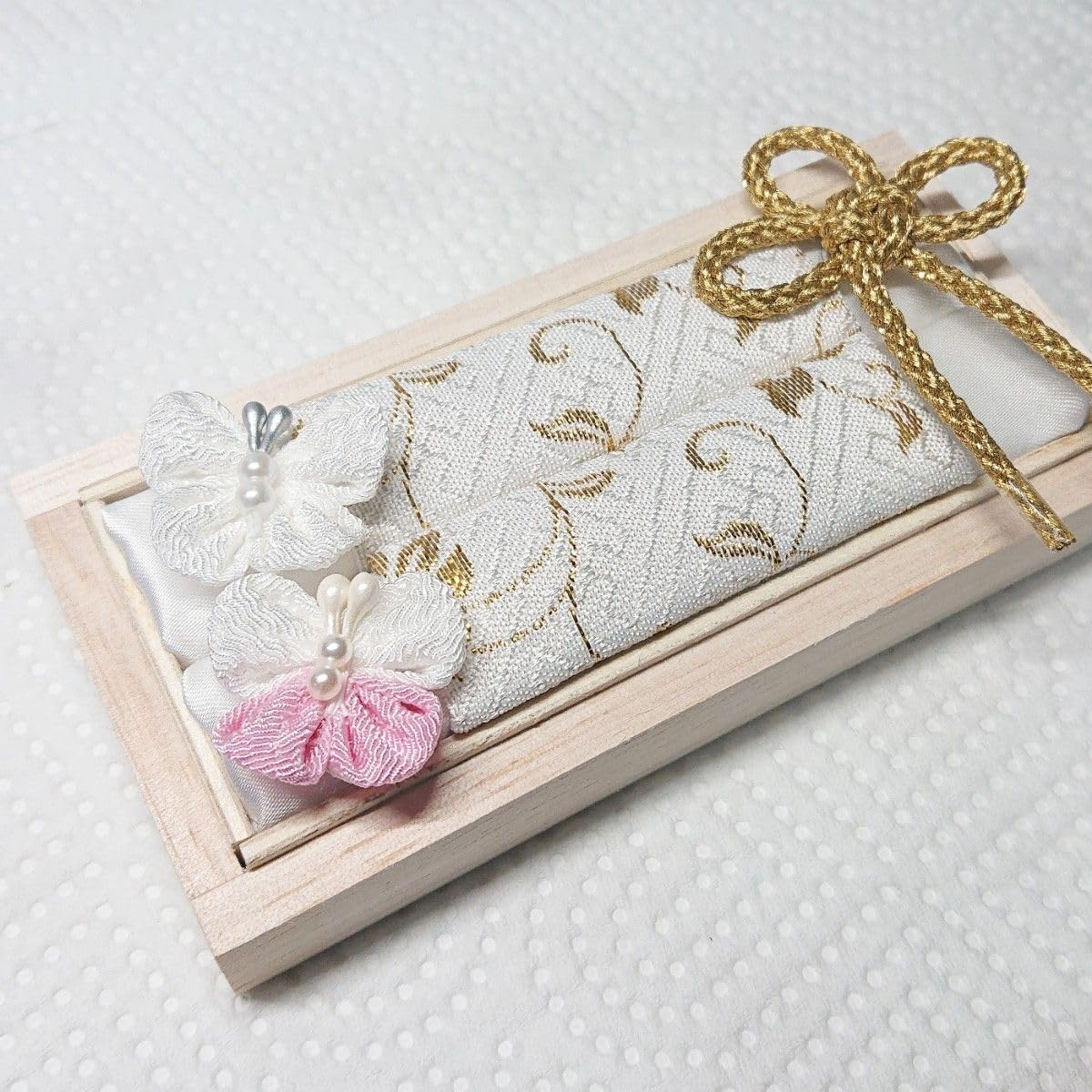 新郎新婦和装人形BIGサイズとリングピロー 楽天市場】スクエアの和風リングピロー完成品「ご縁結び」横15cm