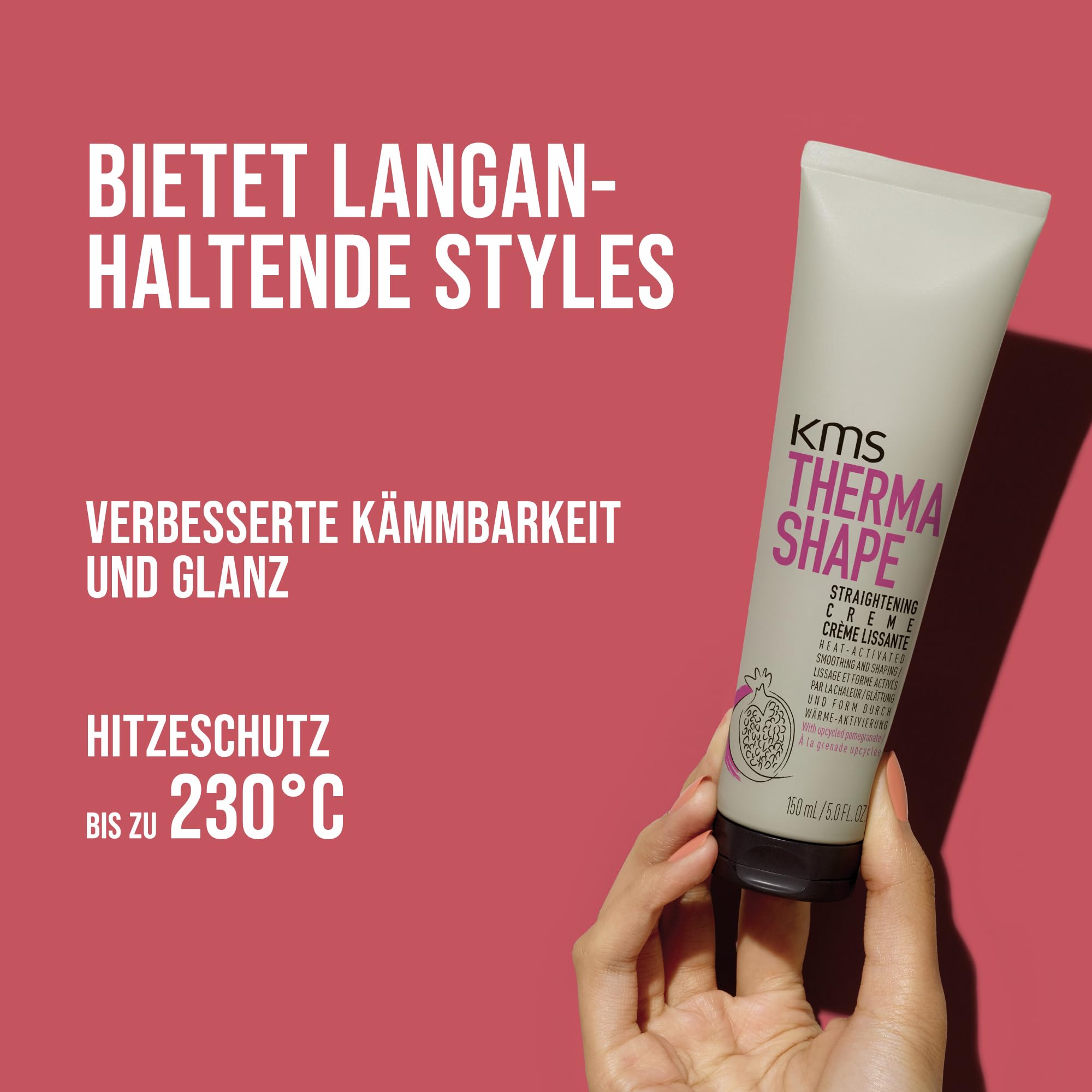 KMS ThermaShape Straightening Creme – Glättungscreme für glattes Haar, Frizz‑Kontrolle & Hitzeschutz – 150 ml
