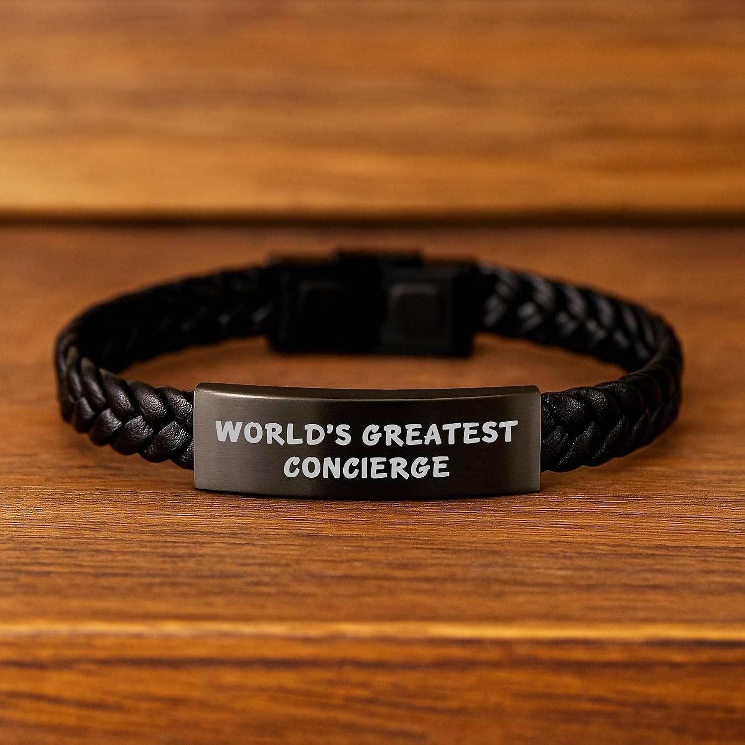 World's Greatest Concierge Gifts - Interlaced Leather Bracelet for Graduation, Unique Concierge Presents from Friends to Family