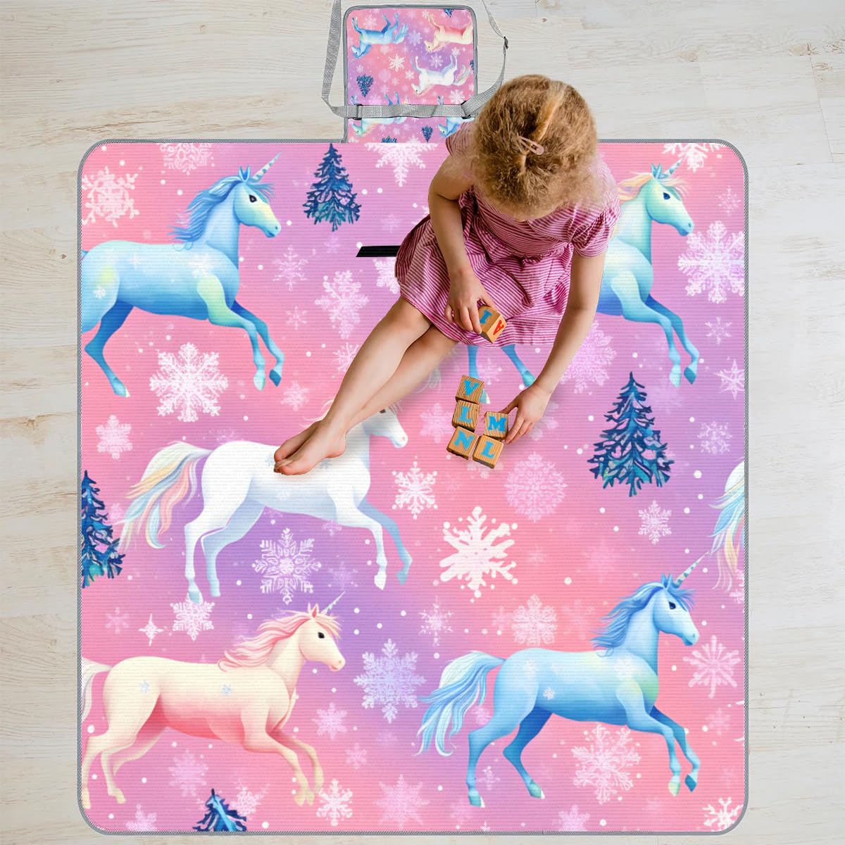 Manta de picnic de 150 x 145 cm, manta de playa plegable para exteriores, impermeable, para playa, camping, senderismo, picnic