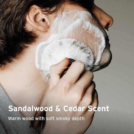 SUPPLY Men's Sandalwood & Cedar Shaving Cream 3.4 oz & Post Shave Face Lotion 2 oz. Bundle Reduces Razor Bumps & Burn and Soothes Irritation For All Skin Types