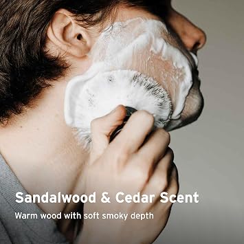 SUPPLY Men's Sandalwood & Cedar Shaving Cream 3.4 oz & Post Shave Face Lotion 2 oz. Bundle Reduces Razor Bumps & Burn and Soothes Irritation For All Skin Types