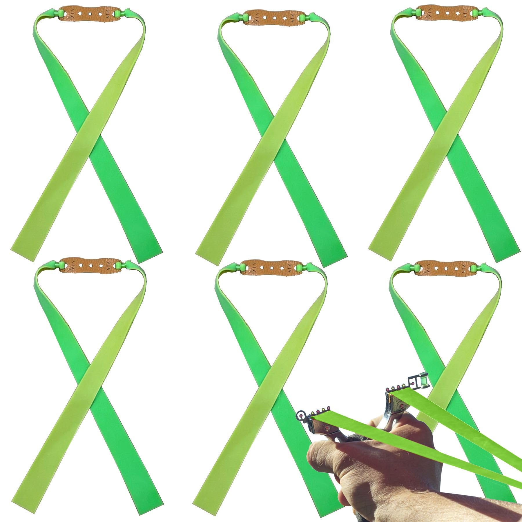 6 Pezzi Elastici Per Fionda Professionale Bande Di Gomma Ricambio Per - 11