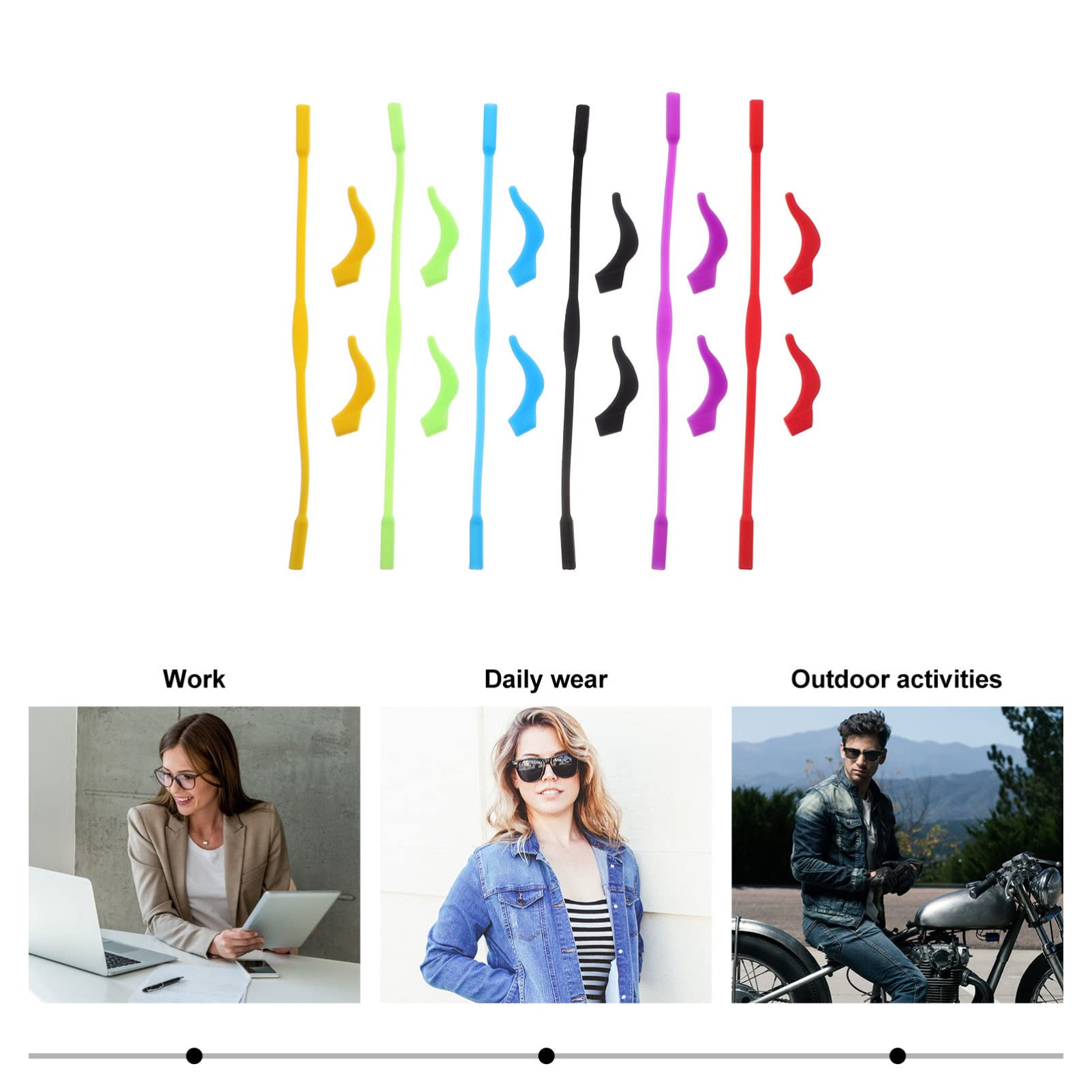 Lot De 30 Cordons De Retenue Pratiques En Silicone Pour Lunettes De Soleil Et Lunettes De Soleil