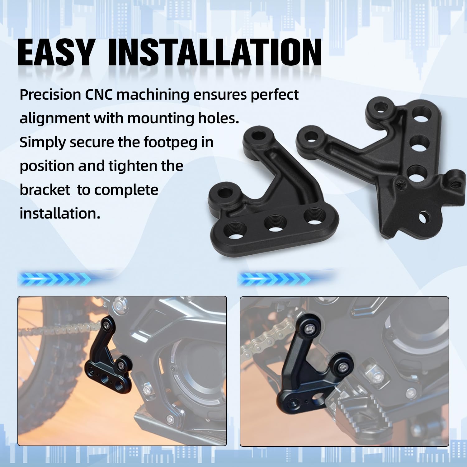 Soporte Estriberas Moto,Kit Soporte Reposapies Estriberas para Moto Eléctrica Surron Sur Ron Sur-Ron Light Bee X/S