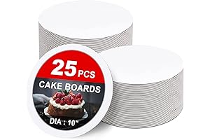 Cake Circle 10 Inch Thin Sturdy Round White Cake Boards Set of 25
