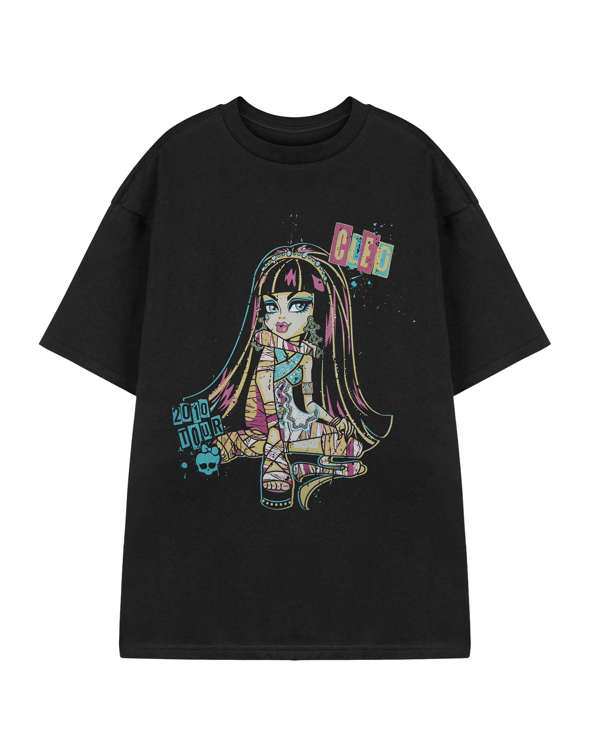 Monster High Women's Black Short Sleeved T-Shirt | | Official Merch Xxl