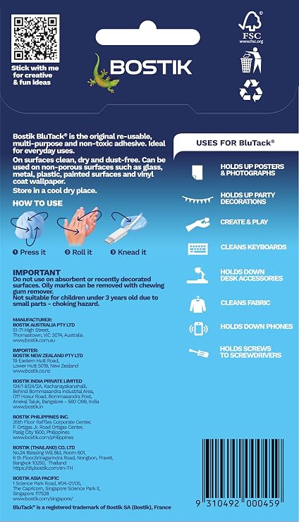 Blu-Tack Reusable Adhesive 75g