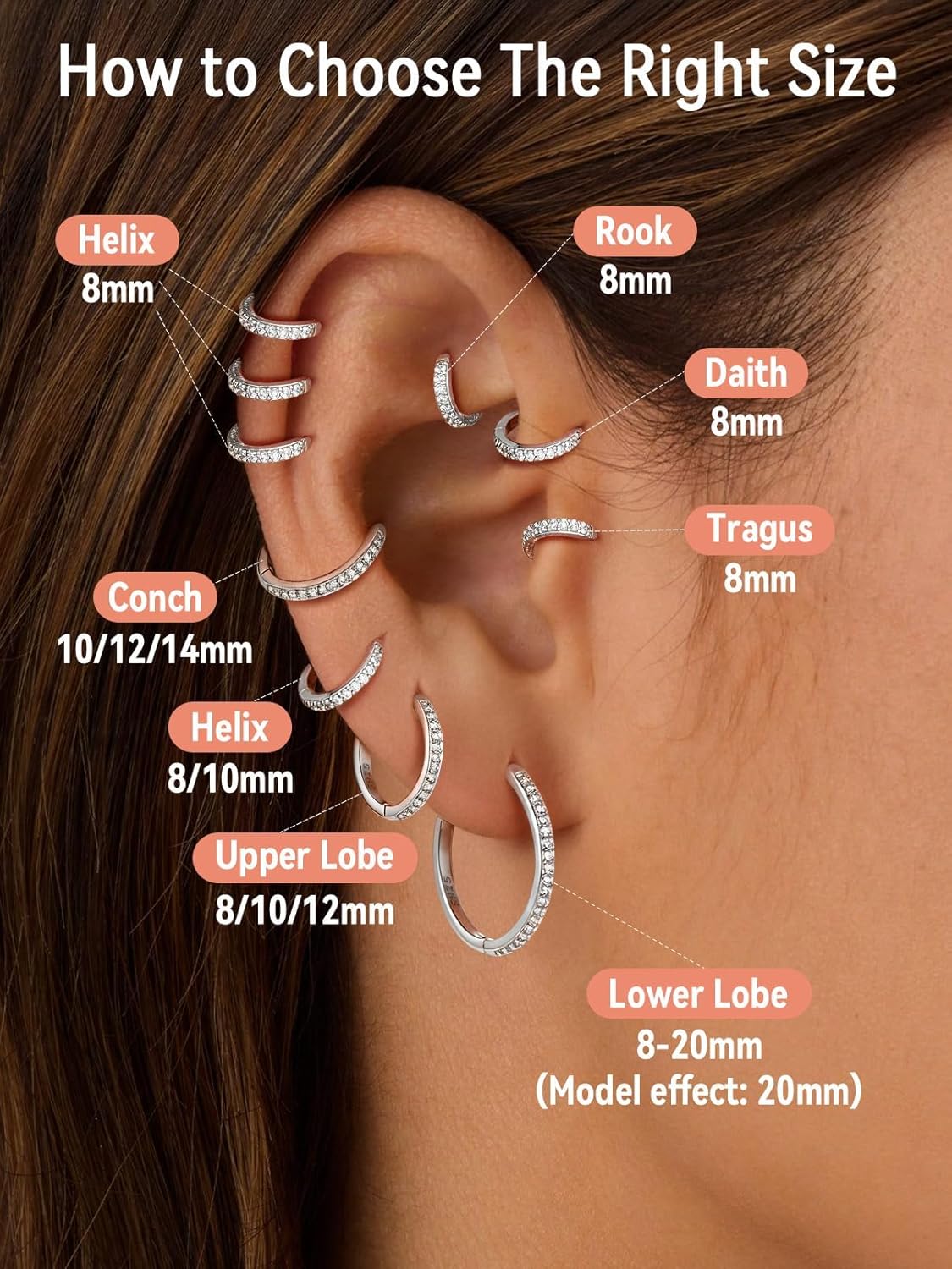 FaithHeart Sterling Silver Hoop Earrings for Women, Hypoallergenic Huggie Hoop Earrings Lightweight Small Cartilage Earrings Hoop Earring Dainty Everyday Earrings 6/8/10/12/14/15/16/18/20mm - Image 2